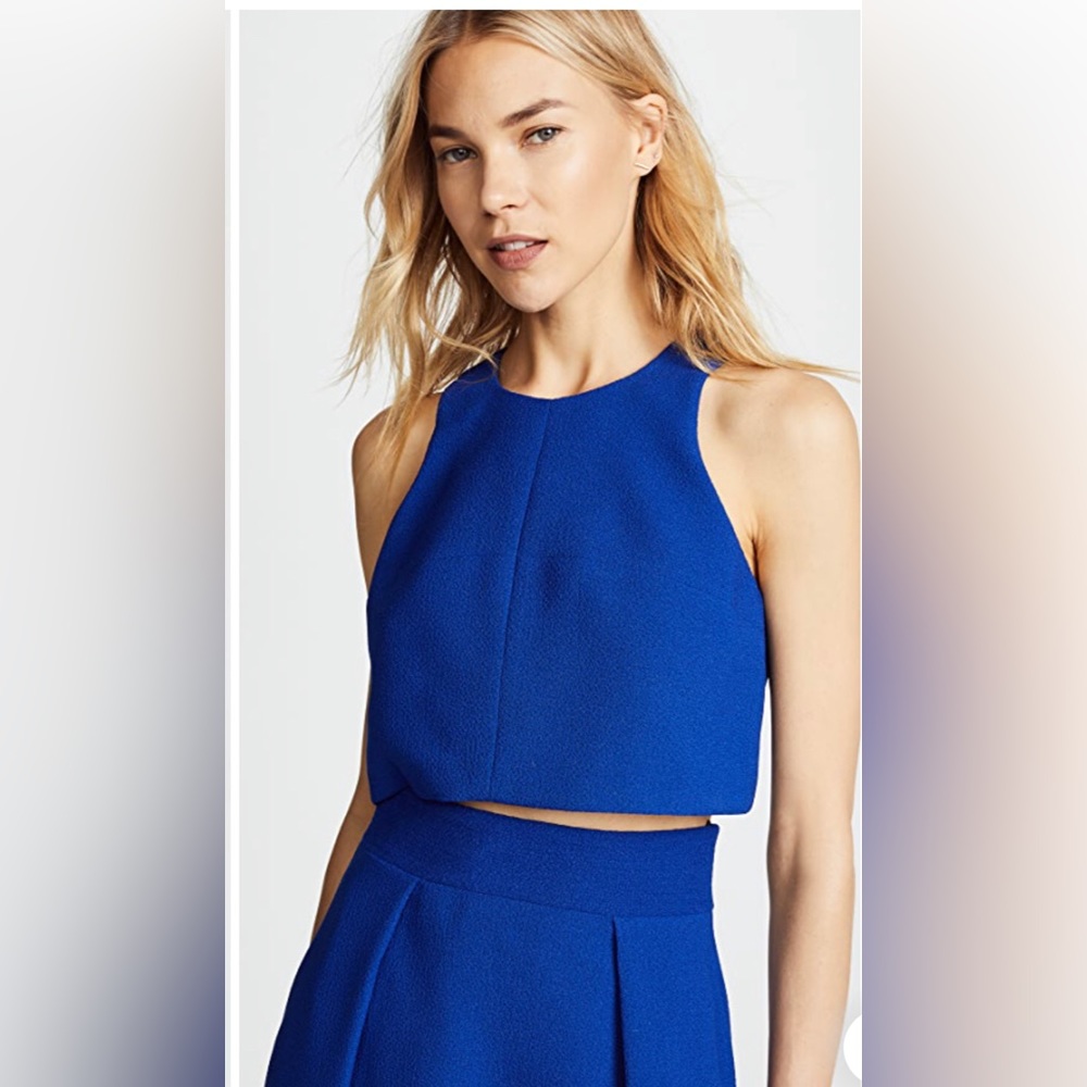 Black Halo Sanibel crop top in Blue, size 2